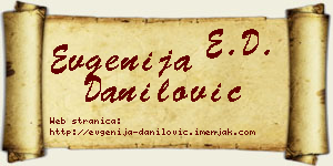 Evgenija Danilović vizit kartica